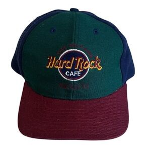 Vintage 90’s Hard Rock Cafe Mexico Colour Block SnapBack Hat EUC OSFA